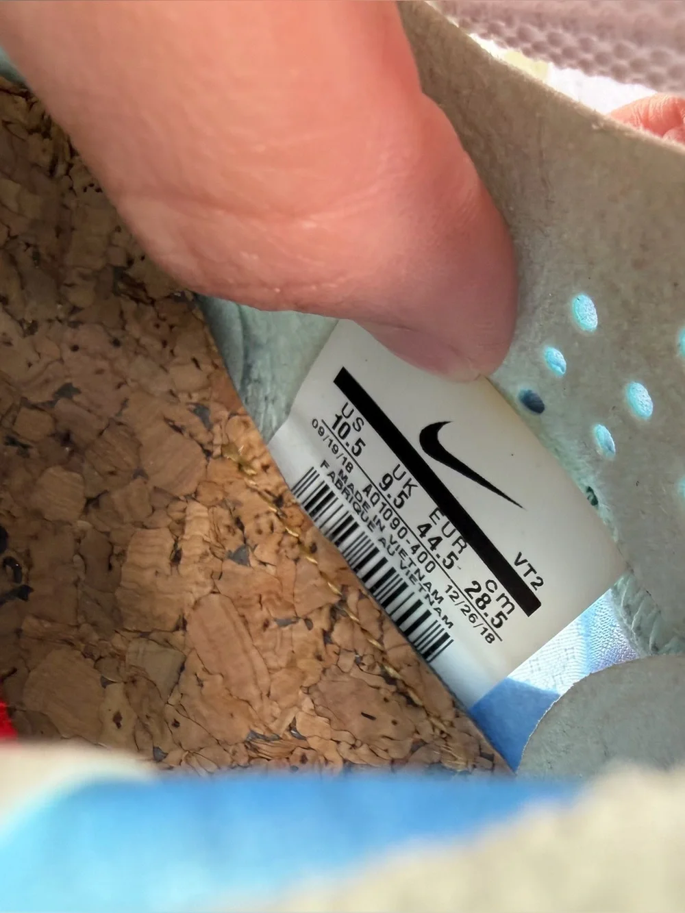 Nike‎ React Element 87 Running Shoes Royal Tint Blue Grey AQ1090-400 Mens 10.5